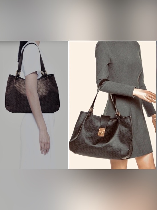 Fendi Handbags - Fendi Dark Brown Zucchino Chiusura Monogram Tote Satchel /VG Shape 👀 Pics